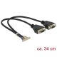 Delock csatlakozókábel 40 tűs 1,25 mm > 2 x VGA (84710)