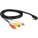 Delock sztereó jack kábel 3x RCA dugó csatlakozókkal 1,5m (84724)