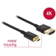 Delock kábel High Speed HDMI Ethernet - HDMI-A apa > HDMI Micro-D apa 3D 4K 2m, Slim Prémium, (84783)