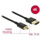 Delock Nagysebességű HDMI-kábel Ethernettel - HDMI-A-csatlakozó > HDMI Micro-D-csatlakozó 3m (84784)