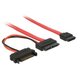   Delock Slim SATA anya > SATA 7 tűs + SATA 15 tűs 30cm (84800)