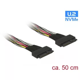   Delock Kábel U.2 SFF-8639 anya > U.2 SFF-8639 anya 50 cm (84824)