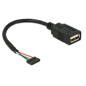   Delock USB 2.0-s csatlakozóhüvellyel ellátott kábel, 2,00 mm, 5 tűs > USB 2.0 A-típusú csatlakozó
