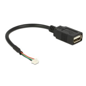   Delock USB 2.0-s csatlakozóval ellátott kábel, 1,25 mm, 4 tűs > USB 2.0 A-típusú csatlakozó 15cm (84834)