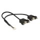 Delock USB 2.0-s kábel, 1,25 mm, 8 tűs > 2 x USB 2.0 A típusú panelrögzítés, 25 cm (84839)