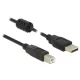 Delock 84894 USB 2.0 A > USB 2.0 B kábel, 0,5 m, fekete