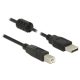 Delock 84898 USB 2.0 A > USB 2.0 B kábel, 3 m, fekete