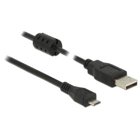  Delock USB 2.0-s kábel A-típusú csatlakozódugóval > USB 2.0 Micro-B csatlakozódugóval, 2,0 m, fekete