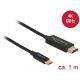 Delock USB Type-C koax kábel HDMI-hoz (DP Alt Mode) 4K 60 Hz 1 m