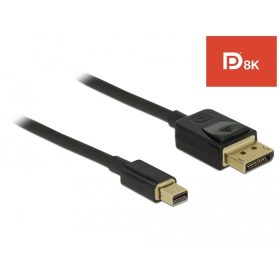   Delock mini DisplayPort apa -> DisplayPort apa átalakító kábel 1m fehér (84927)