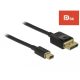 Delock mini DisplayPort apa -> DisplayPort apa átalakító kábel 1m fehér (84927)