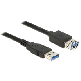   Delock 85056 USB 3.0 Type-A apa > USB 3.0 Type-A anya hosszabbító kábel, 2m, fekete