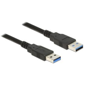   Delock 85060 USB 3.0 Type-A apa > USB 3.0 Type-A apa kábel, 1m, fekete