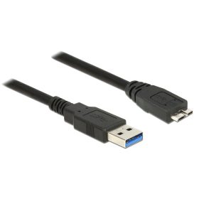   Delock 85071 USB 3.0 Type-A > USB 3.0 Type Micro-B kábel, 0.5m, fekete