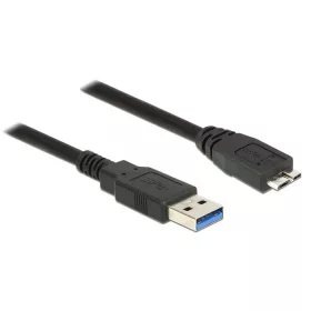   Delock 85072 USB 3.0 Type-A > USB 3.0 Type Micro-B kábel, 1m, fekete