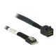 Delock Kábel Slim SAS SFF-8654 4i > Mini SAS HD SFF-8643, 50 cm