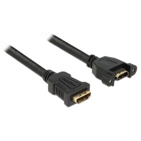   Delock kábel HDMI A anya > HDMI A anya panelrögzítés 25 cm (85100)