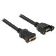 Delock kábel HDMI A anya > HDMI A anya panelrögzítés 25 cm (85100)