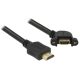 Delock kábel HDMI A apa> HDMI A anya panelrögzítés 110 -os szögben 1 m (85103)