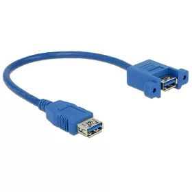   Delock kábel USB 3.0 Type-A anya > USB 3.0 Type-A anya  beépített panel 25 cm (85111)