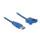 Delock USB 3.0 Hosszabbítókábel [1x USB 3.0 dugó, A típus - 1x USB 3.2 Gen 1 A alj] 1.00 m Kék