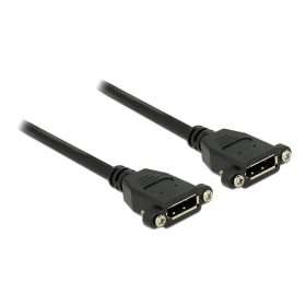   Delock Kábel, Displayport 1.2 hüvely > Displayport hüvely, panelrögzítés, 4K 60 Hz 0,25 m (85113)