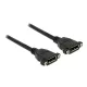 Delock Kábel, Displayport 1.2 hüvely > Displayport hüvely, panelrögzítés, 4K 60 Hz 0,25 m (85113)