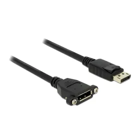   Delock Kábel, Displayport 1.2 dugó > Displayport hüvely, panelrögzítés, 4K 60 Hz 1 m