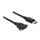 Delock Kábel, Displayport 1.2 dugó > Displayport hüvely, panelrögzítés, 4K 60 Hz 1 m