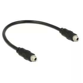   Delock 3.5 mm sztereó jack kábel anya csavarmenetes > 3.5 mm sztereó jack anya csavarmenetes kábel 25cm (85115)