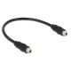 Delock 3.5 mm sztereó jack kábel anya csavarmenetes > 3.5 mm sztereó jack anya csavarmenetes kábel 25cm (85115)