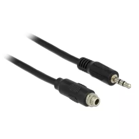   Delock 3.5 mm sztereó jack kábel anya csavarmenetes > 3.5 mm sztereó jack apa 100 cm