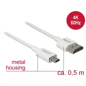   Delock Kábel Nagysebességű HDMI Ethernettel - HDMI-A-csatlakozódugó > HDMI Micro-D-csatlakozódugó, 3 (85148)