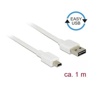   Delock Kábel, EASY-USB 2.0-s A-típusú csatlakozódugó > USB 2.0-s Mini-B-típusú csatlakozódugó, 1 m,