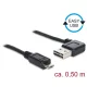 Delock 85163 EASY-USB A 2.0 ívelt bal / jobb > USB 2.0 micro-B kábel, 0.5 m