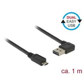   Delock 85165 EASY-USB A 2.0 ívelt bal / jobb > EASY-USB 2.0 micro-B kábel, 1 m