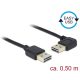 Delock 85176 EASY-USB A 2.0 ívelt bal / jobb > EASY-USB 2.0 A hosszabbító kábel, 0.5 m