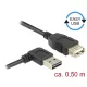 Delock 85177 EASY-USB A 2.0 ívelt bal / jobb > USB 2.0 A hosszabbító kábel, 0.5 m
