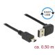Delock 85184 EASY-USB A 2.0 ívelt felfelé / lefelé > USB 2.0 mini-B kábel, 0.5 m