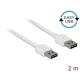 Delock 85194 EASY-USB 2.0 A > EASY-USB 2.0 A kábel, 2 m, fehér