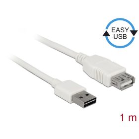   Delock 85199 EASY-USB 2.0 A > USB 2.0 A hosszabbító kábel, fehér, 1 m