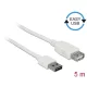Delock 85202 EASY-USB 2.0 A > USB 2.0 A hosszabbító kábel, fehér, 5 m