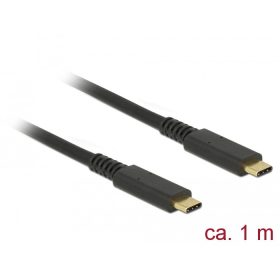   Delock USB 3.1 Gen 2 (10 Gbps) kábel Type-C  a Type-C  1 m PD 3 A E-Marker koaxiális