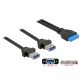 Delock USB 3.0-s csatlakozóhüvellyel ellátott kábel, 2,00 mm, 19 tűs > 2 x USB 3.0 A csatlakozó (85244)