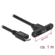 Delock Kábel, USB 2.0-s Micro-B típusú csatlakozóhüvely, panelrögzítés > USB 2.0-s Micro-B típusú cs (85246)