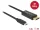 Delock 85255 USB Type-C > Displayport kábel 1 m, fekete