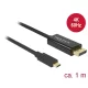 Delock 85255 USB Type-C > Displayport kábel 1 m, fekete
