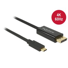 Delock 85256 USB Type-C > Displayport kábel 2 m, fekete
