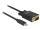 Delock 85261 USB Type-C > VGA kábel 1 m, fekete