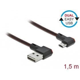   Delock EASY-USB 2.0 kábel USB-A - Micro USB 1.5m fekete (85272)
